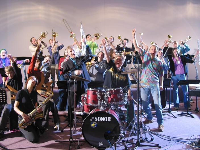 On TV with Django Bates, Iain Ballamy and Martin France, 2005