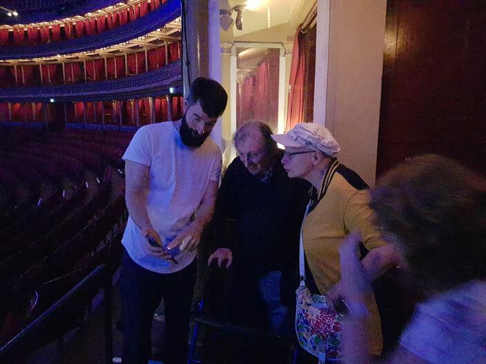 At the Royal Albert Hall with Jules Buckley after a rehearsal, 2019